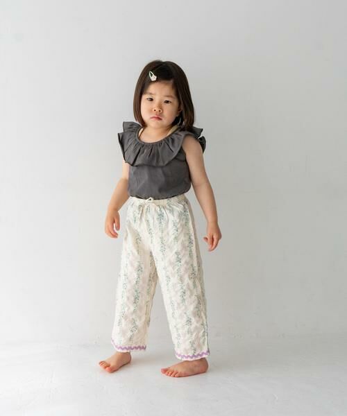 URBAN RESEARCH DOORS / アーバンリサーチ ドアーズ パンツ | Pippi+Lotta　Flower long pants(KIDS) | 詳細6