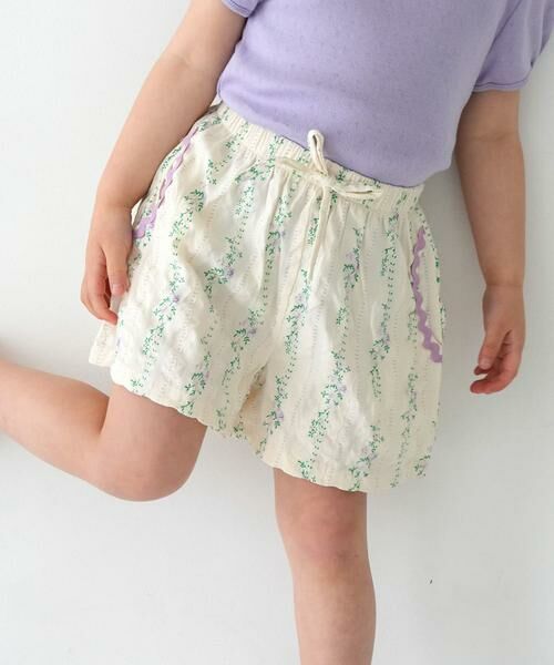URBAN RESEARCH DOORS / アーバンリサーチ ドアーズ パンツ | Pippi+Lotta　Flower short pants(KIDS) | 詳細1