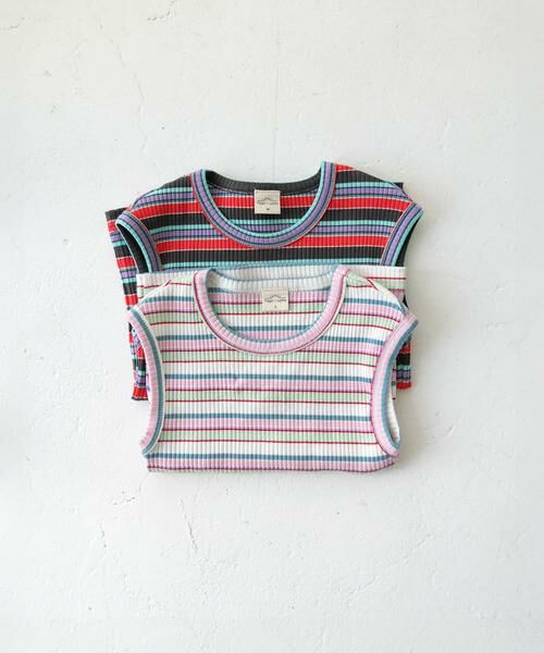 URBAN RESEARCH DOORS / アーバンリサーチ ドアーズ トップス | Pippi+Lotta　Multi stripe sleeveless(KIDS) | 詳細7
