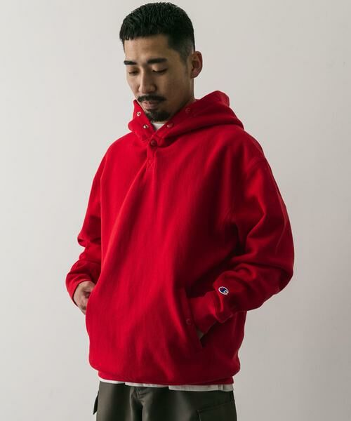 URBAN RESEARCH DOORS / アーバンリサーチ ドアーズ パーカー | 『別注』Champion×DOORS　RW HALF SNAP PARKA | 詳細11