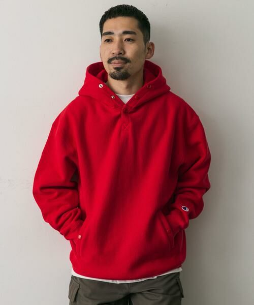 URBAN RESEARCH DOORS / アーバンリサーチ ドアーズ パーカー | 『別注』Champion×DOORS　RW HALF SNAP PARKA | 詳細12