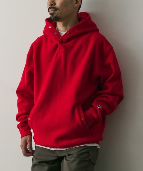 URBAN RESEARCH DOORS / アーバンリサーチ ドアーズ パーカー | 『別注』Champion×DOORS　RW HALF SNAP PARKA | 詳細9