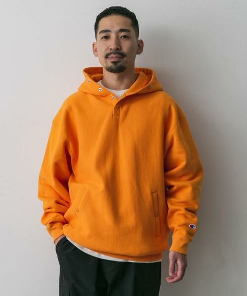 URBAN RESEARCH DOORS / アーバンリサーチ ドアーズ パーカー | 『別注』Champion×DOORS　RW HALF SNAP PARKA | 詳細19