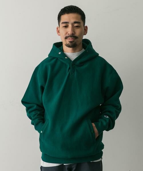 URBAN RESEARCH DOORS / アーバンリサーチ ドアーズ パーカー | 『別注』Champion×DOORS　RW HALF SNAP PARKA | 詳細30