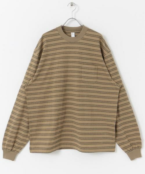 URBAN RESEARCH DOORS / アーバンリサーチ ドアーズ Tシャツ | ENDS and MEANS　Pocket Long-Sleeve Tee(Striped) | 詳細1