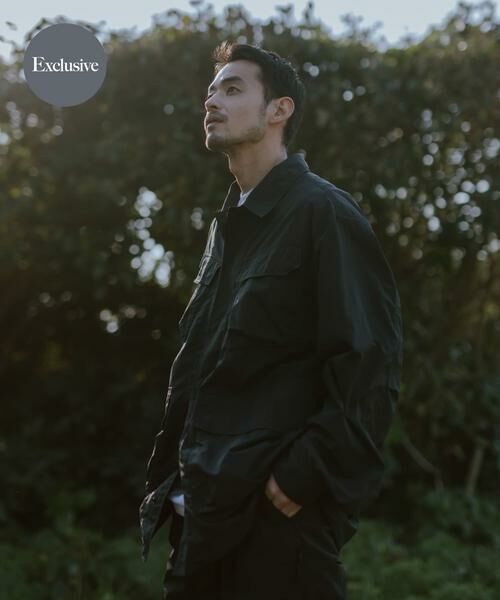 URBAN RESEARCH DOORS / アーバンリサーチ ドアーズ ブルゾン | 『別注』Snow Peak Apparel×DOORS Nylon Tussah Blouson(ブラック)