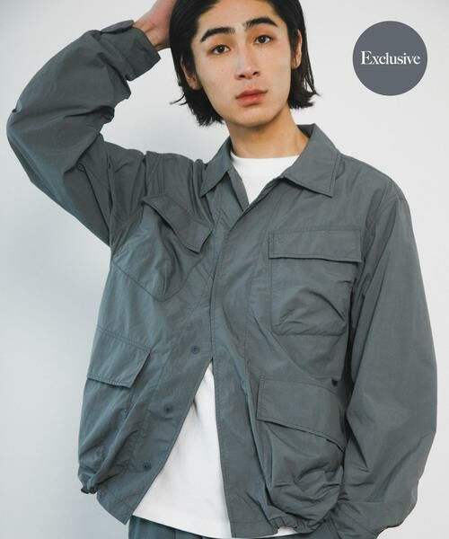 URBAN RESEARCH DOORS / アーバンリサーチ ドアーズ ブルゾン | 『別注』Snow Peak Apparel×DOORS Nylon Tussah Blouson(グレー)