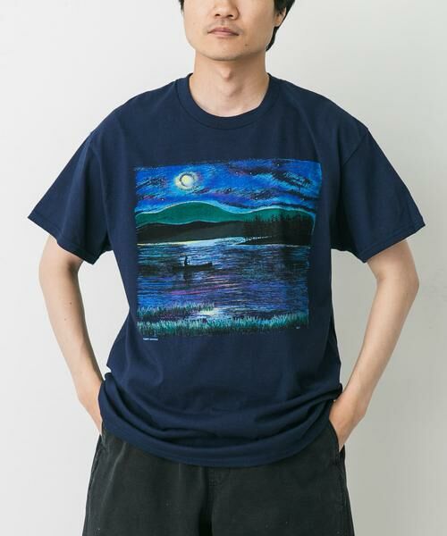 URBAN RESEARCH DOORS/アーバンリサーチ ドアーズ LIBERTY GRAPHICS Night Canoe ネイビー L URBAN RESEARCH DOORS/アーバンリサーチ ドアーズ LIBERTY GRAPHICS Night Canoe ネイビー L