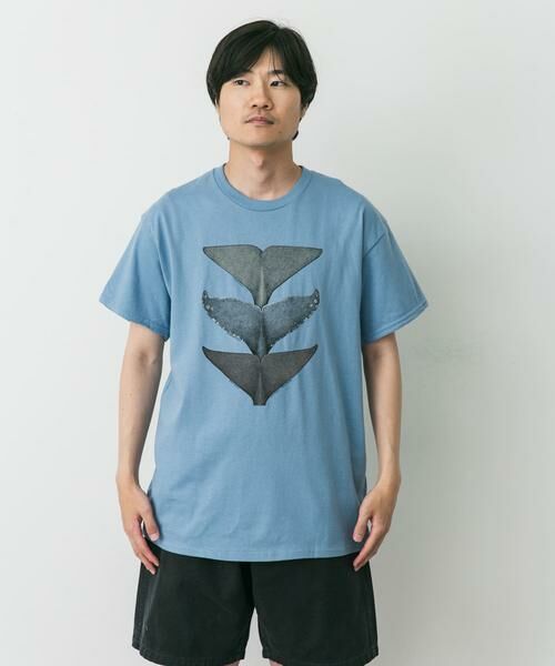 URBAN RESEARCH DOORS / アーバンリサーチ ドアーズ Tシャツ | LIBERTY GRAPHICS　Whale Tails | 詳細1