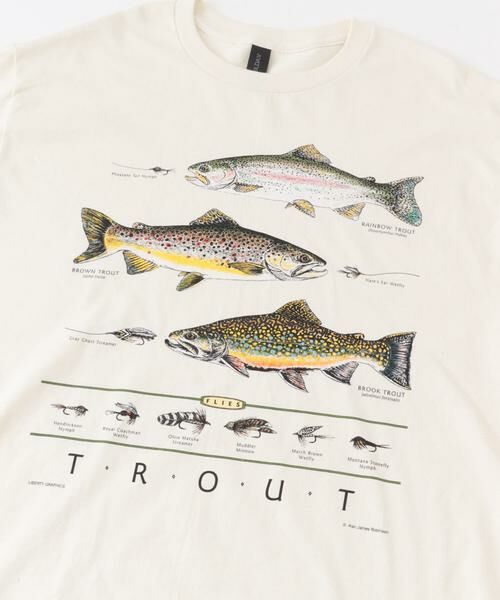 URBAN RESEARCH DOORS / アーバンリサーチ ドアーズ Tシャツ | LIBERTY GRAPHICS　Trout & Flies | 詳細5