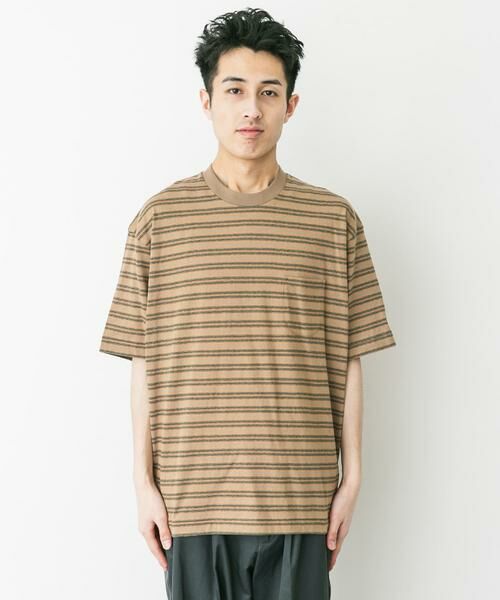 URBAN RESEARCH DOORS / アーバンリサーチ ドアーズ Tシャツ | ENDS and MEANS　Pocket T-shirts(Striped) | 詳細1