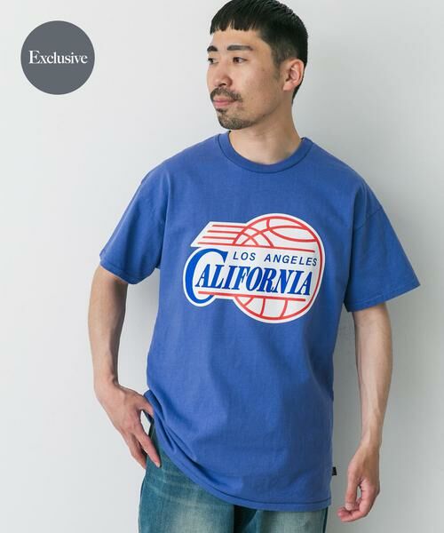 URBAN RESEARCH DOORS / アーバンリサーチ ドアーズ Tシャツ | 『別注』SLOPPY SUPPLY×DOORS CALIFORNIA T-SHIRTS(ブルー)