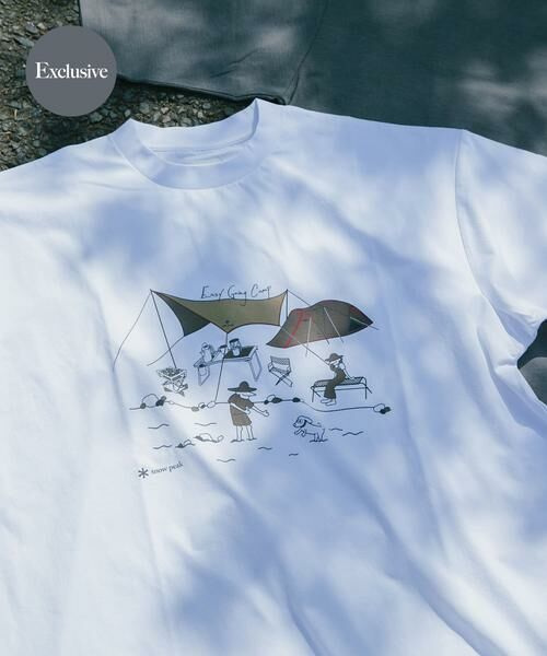 URBAN RESEARCH DOORS/アーバンリサーチ ドアーズ 『別注』Snow Peak×DOORS WaterActive Print Tee ホワイト XL URBAN RESEARCH DOORS/アーバンリサーチ ドアーズ 『別注』Snow Peak×DOORS WaterActive Print Tee ホワイト XL