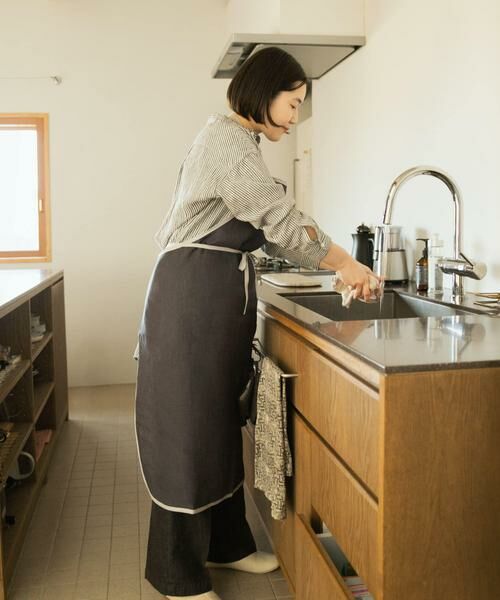 URBAN RESEARCH DOORS / アーバンリサーチ ドアーズ キッチンツール | 『別注』fog linen work×DOORS　リネンパイピングエプロン | 詳細2