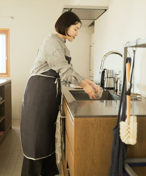 URBAN RESEARCH DOORS / アーバンリサーチ ドアーズ キッチンツール | 『別注』fog linen work×DOORS　リネンパイピングエプロン | 詳細5