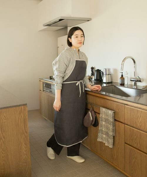 URBAN RESEARCH DOORS / アーバンリサーチ ドアーズ キッチンツール | 『別注』fog linen work×DOORS　リネンパイピングエプロン | 詳細9