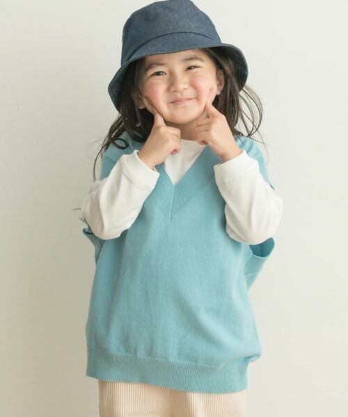 URBAN RESEARCH DOORS / アーバンリサーチ ドアーズ ニット・セーター | 『親子リンク』Vネックニットベスト(KIDS) | 詳細1