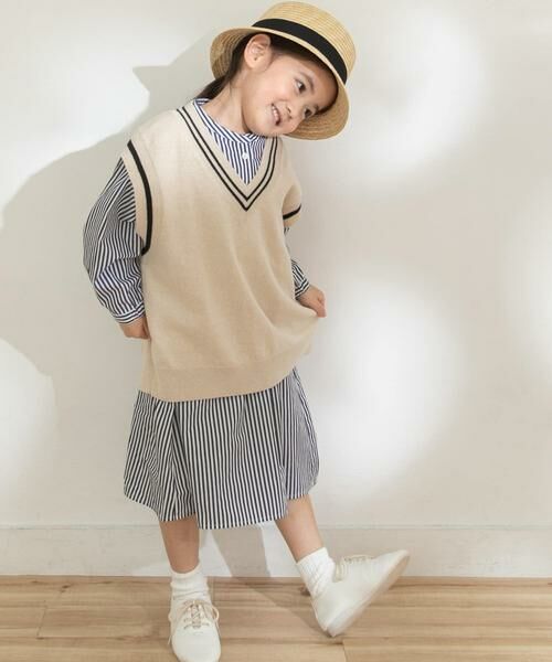 URBAN RESEARCH DOORS / アーバンリサーチ ドアーズ ニット・セーター | 『親子リンク』Vネックニットベスト(KIDS) | 詳細12