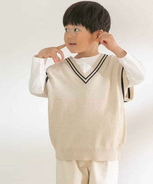 URBAN RESEARCH DOORS / アーバンリサーチ ドアーズ ニット・セーター | 『親子リンク』Vネックニットベスト(KIDS) | 詳細16