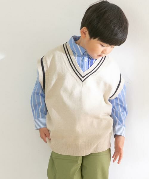 URBAN RESEARCH DOORS / アーバンリサーチ ドアーズ ニット・セーター | 『親子リンク』Vネックニットベスト(KIDS) | 詳細18