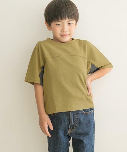 URBAN RESEARCH DOORS / アーバンリサーチ ドアーズ トップス | メッシュスウィッチングドルマンTシャツ(KIDS) | 詳細3