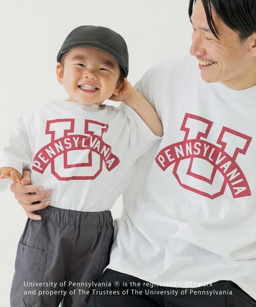 URBAN RESEARCH DOORS / アーバンリサーチ ドアーズ トップス | 『親子リンク』カレッジプリントTシャツ(KIDS)(ホワイト系その他)