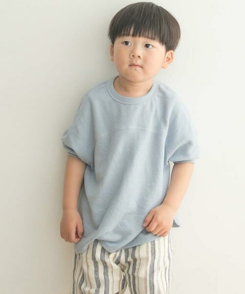 URBAN RESEARCH DOORS / アーバンリサーチ ドアーズ トップス | 『親子リンク』スラブインレイ5分袖プルオーバー(KIDS) | 詳細3