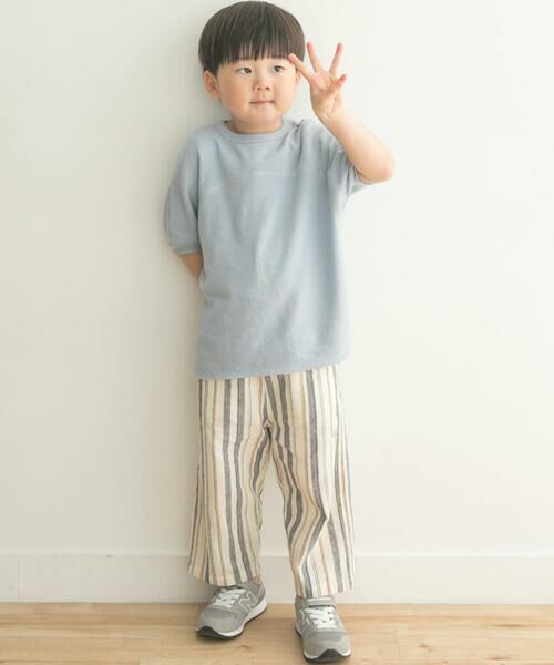 URBAN RESEARCH DOORS / アーバンリサーチ ドアーズ トップス | 『親子リンク』スラブインレイ5分袖プルオーバー(KIDS) | 詳細4