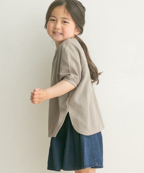 URBAN RESEARCH DOORS / アーバンリサーチ ドアーズ トップス | 『親子リンク』スラブインレイ5分袖プルオーバー(KIDS) | 詳細11