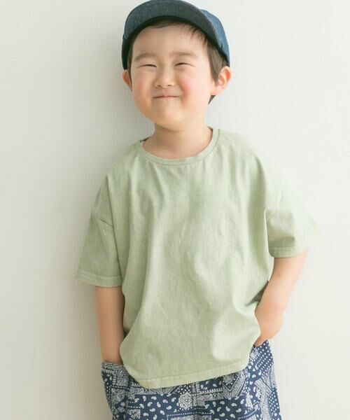 URBAN RESEARCH DOORS / アーバンリサーチ ドアーズ トップス | ガーメントダイ半袖Tシャツ(KIDS)(ミント)
