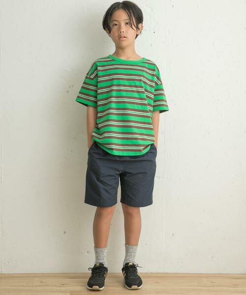 URBAN RESEARCH DOORS / アーバンリサーチ ドアーズ トップス | レトロランダムボーダーワイドTシャツ(KIDS) | 詳細2