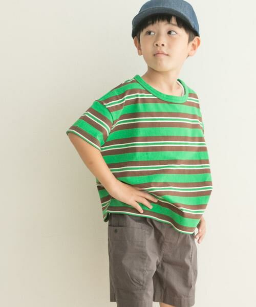 URBAN RESEARCH DOORS / アーバンリサーチ ドアーズ トップス | レトロランダムボーダーワイドTシャツ(KIDS) | 詳細7