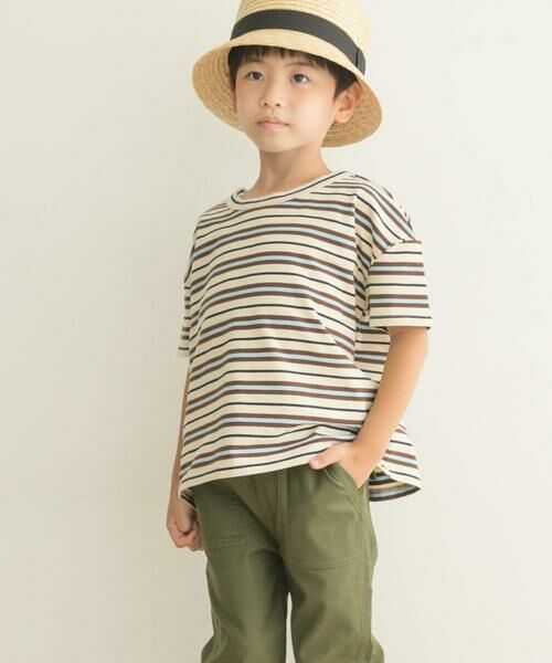 URBAN RESEARCH DOORS / アーバンリサーチ ドアーズ トップス | レトロランダムボーダーワイドTシャツ(KIDS) | 詳細14