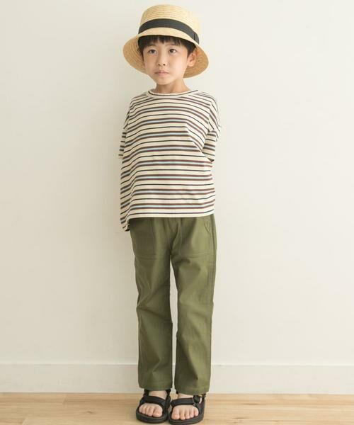 URBAN RESEARCH DOORS / アーバンリサーチ ドアーズ トップス | レトロランダムボーダーワイドTシャツ(KIDS) | 詳細23