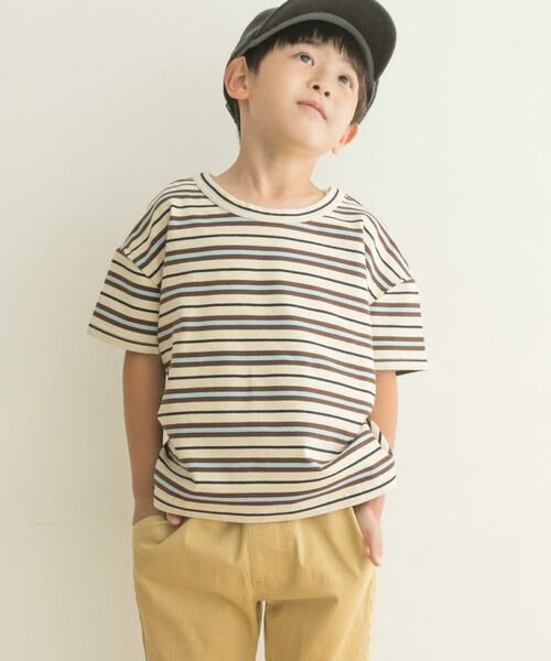 URBAN RESEARCH DOORS / アーバンリサーチ ドアーズ トップス | レトロランダムボーダーワイドTシャツ(KIDS) | 詳細26