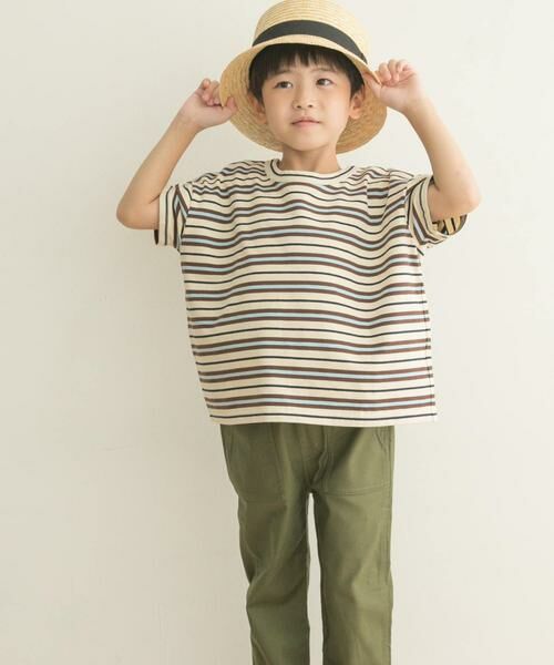 URBAN RESEARCH DOORS / アーバンリサーチ ドアーズ トップス | レトロランダムボーダーワイドTシャツ(KIDS) | 詳細16