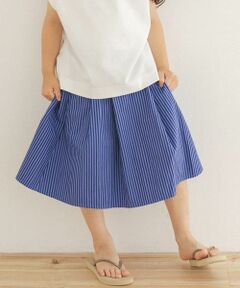 URBAN RESEARCH DOORS / アーバンリサーチ ドアーズ パンツ | ストライプ後染めフレアスカート(KIDS)