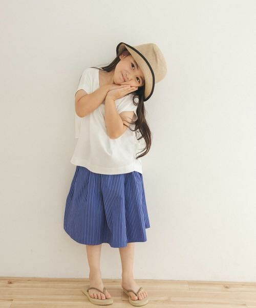 URBAN RESEARCH DOORS / アーバンリサーチ ドアーズ パンツ | ストライプ後染めフレアスカート(KIDS) | 詳細4