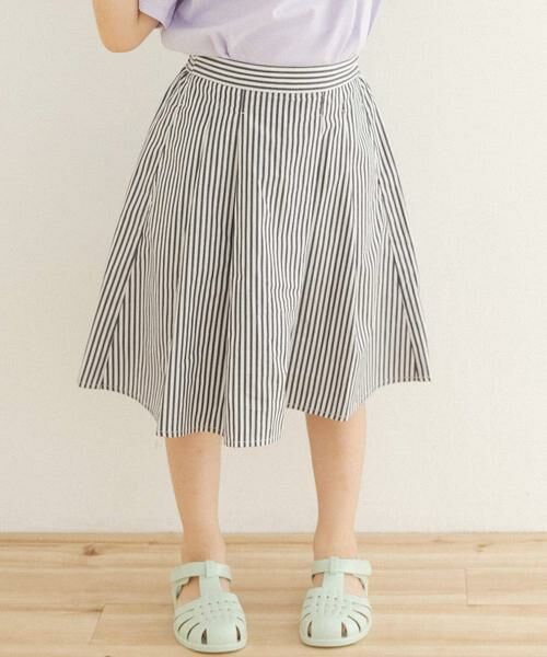 URBAN RESEARCH DOORS / アーバンリサーチ ドアーズ パンツ | ストライプ後染めフレアスカート(KIDS) | 詳細7