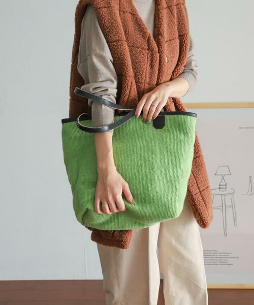 URBAN RESEARCH DOORS / アーバンリサーチ ドアーズ トートバッグ | 『別注』beej×DOORS　ウールリバーシブルトート | 詳細2