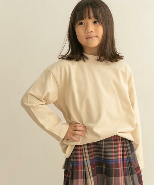 URBAN RESEARCH DOORS/アーバンリサーチ ドアーズ オフタートルワイドカットソー(KIDS) ライトベージュ 105 URBAN RESEARCH DOORS/アーバンリサーチ ドアーズ オフタートルワイドカットソー(KIDS) ライトベージュ 105