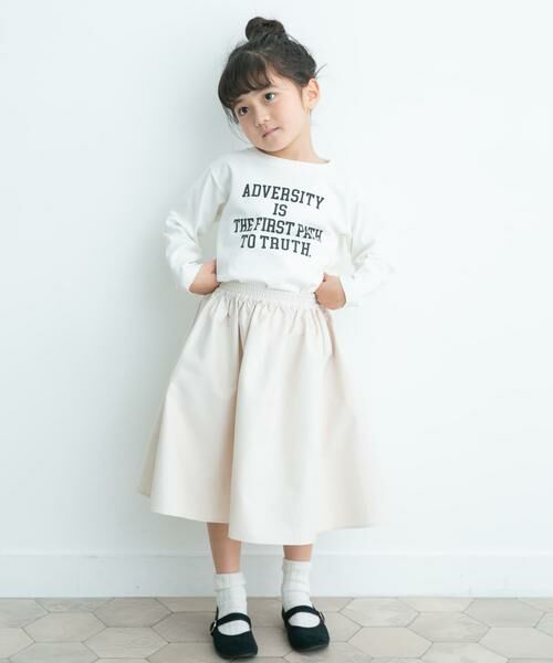 URBAN RESEARCH DOORS / アーバンリサーチ ドアーズ トップス | 『親子リンク』オーガニックコットンロゴロングTシャツ(KIDS) | 詳細1