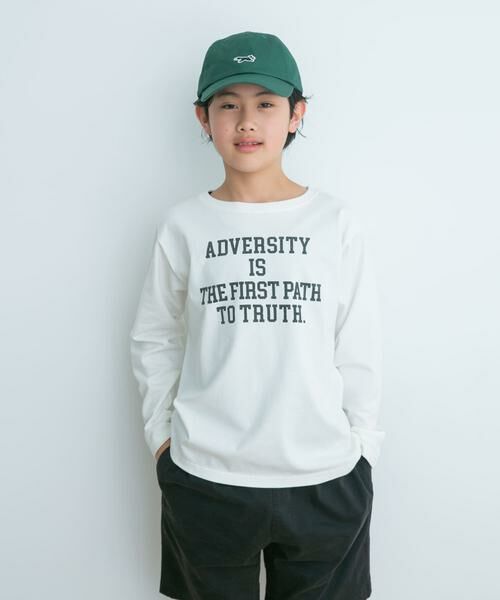 URBAN RESEARCH DOORS / アーバンリサーチ ドアーズ トップス | 『親子リンク』オーガニックコットンロゴロングTシャツ(KIDS) | 詳細10