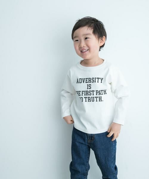URBAN RESEARCH DOORS / アーバンリサーチ ドアーズ トップス | 『親子リンク』オーガニックコットンロゴロングTシャツ(KIDS) | 詳細4