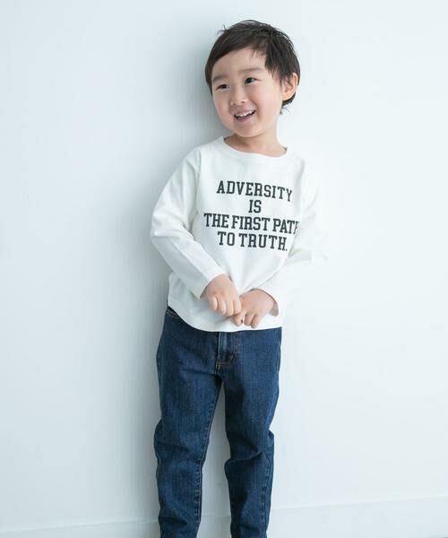 URBAN RESEARCH DOORS / アーバンリサーチ ドアーズ トップス | 『親子リンク』オーガニックコットンロゴロングTシャツ(KIDS) | 詳細5