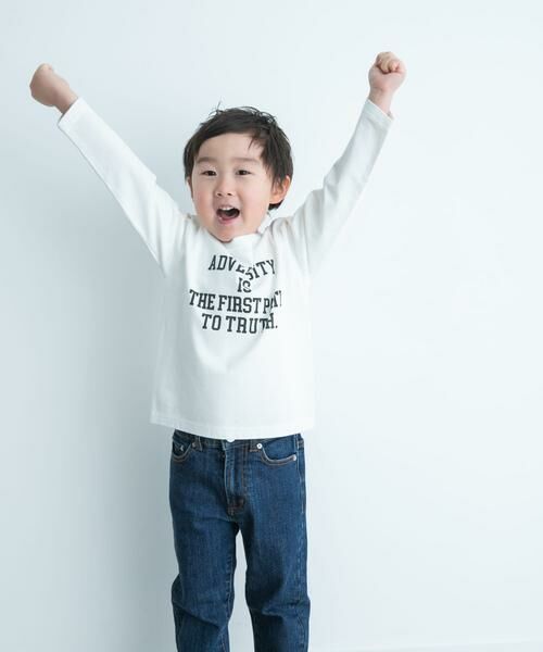 URBAN RESEARCH DOORS / アーバンリサーチ ドアーズ トップス | 『親子リンク』オーガニックコットンロゴロングTシャツ(KIDS) | 詳細6