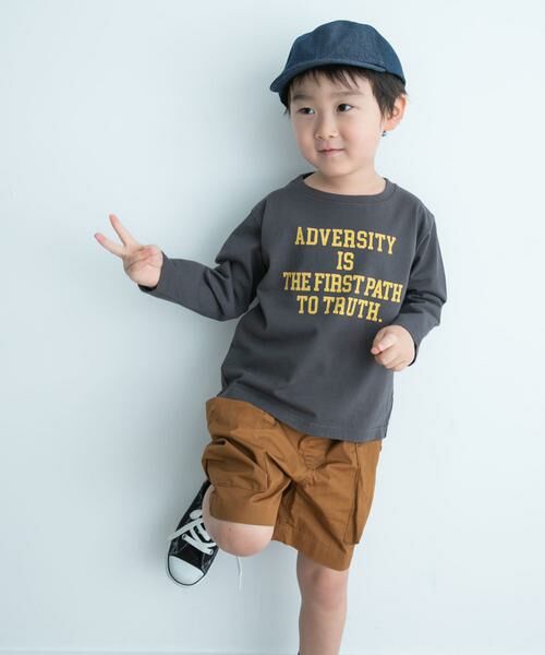 URBAN RESEARCH DOORS / アーバンリサーチ ドアーズ トップス | 『親子リンク』オーガニックコットンロゴロングTシャツ(KIDS) | 詳細17