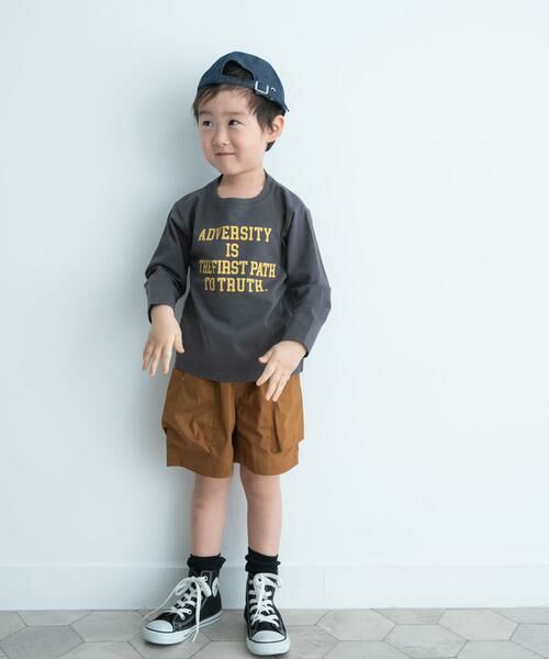 URBAN RESEARCH DOORS / アーバンリサーチ ドアーズ トップス | 『親子リンク』オーガニックコットンロゴロングTシャツ(KIDS) | 詳細18