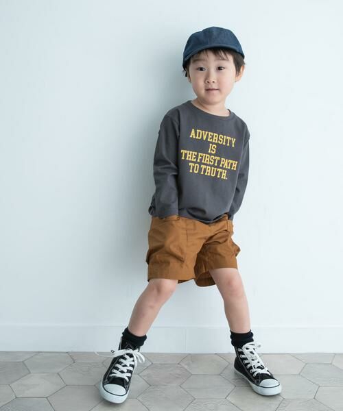 URBAN RESEARCH DOORS / アーバンリサーチ ドアーズ トップス | 『親子リンク』オーガニックコットンロゴロングTシャツ(KIDS) | 詳細19