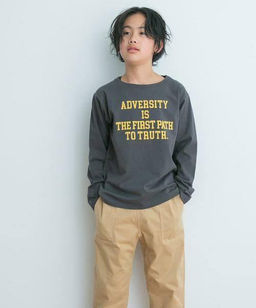 URBAN RESEARCH DOORS / アーバンリサーチ ドアーズ トップス | 『親子リンク』オーガニックコットンロゴロングTシャツ(KIDS) | 詳細21